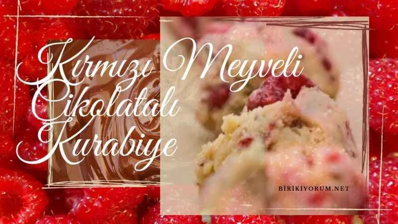 Kırmızı Meyveli Çikolatalı Kurabiye