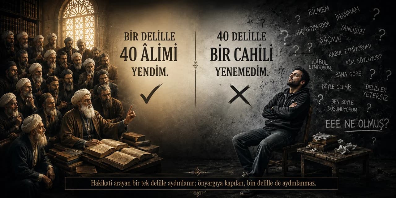 Bir Delille 40 Âlimi Yendim, 40 Delille Bir Cahili Yenemedim